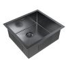 Кухонная мойка Paulmark GERBERG 48 UNI PM214844-GM 45х40 цвет вороненая сталь поверхность брашированная