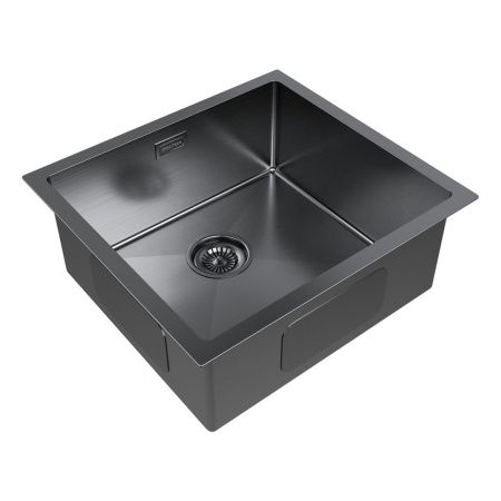 Кухонная мойка Paulmark GERBERG 48 UNI PM214844-GM 45х40 цвет вороненая сталь поверхность брашированная