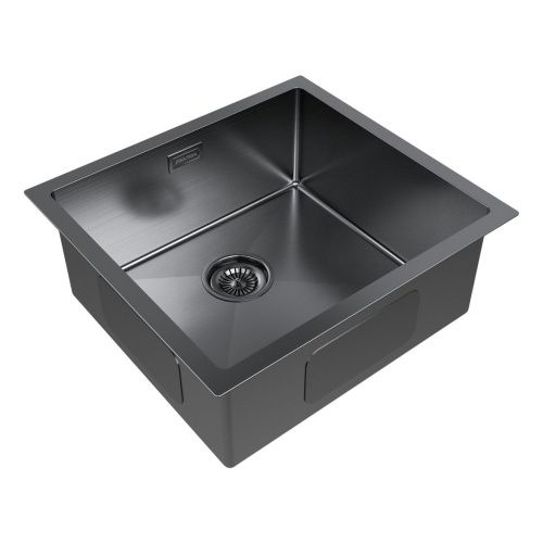 Кухонная мойка Paulmark GERBERG 48 UNI PM214844-GM 45х40 цвет вороненая сталь поверхность брашированная - фото 2