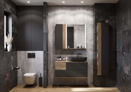 Раковина из искусственного камня Aquaton Лола 1A73313KLK210 60х40 накладная цвет серый