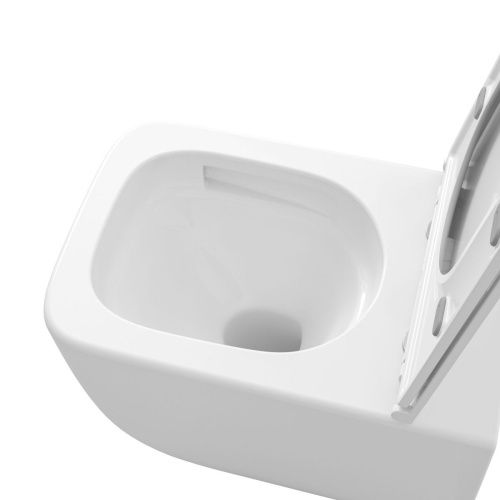 Унитаз подвесной Grossman Торнадо GR-4409SQ белый с сиденьем микролифт безободковый смыв торнадо - фото 4