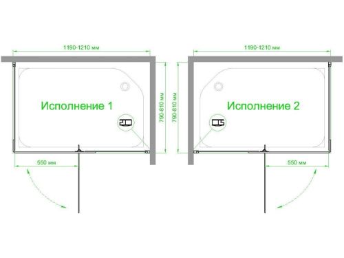 Душевой уголок Royal Bath HPVD RB8120HPVD-C-BL 120х120 стекло матовое профиль черный без поддона - фото 4