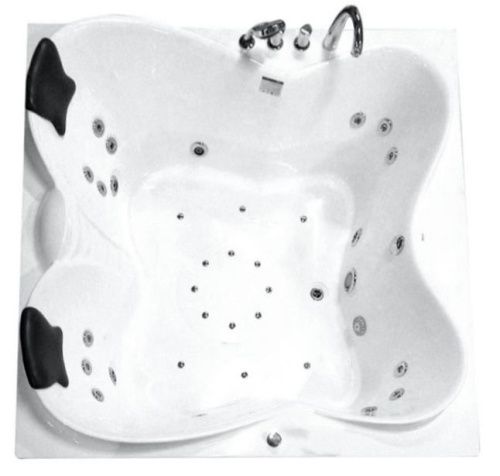 Ванна акриловая гидромассажная Gemy G9089 K L 187х187 пристенная квадратная с каркасом - фото 3