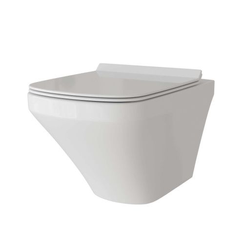 Унитаз подвесной Grossman Санфаянс GR-4440S белый с сиденьем микролифт безободковый каскадный смыв