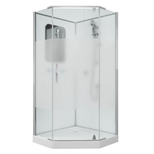 Душевая кабина Grossman Classic GR171D 90х90 пятиугольная без крыши ориентация универсальная