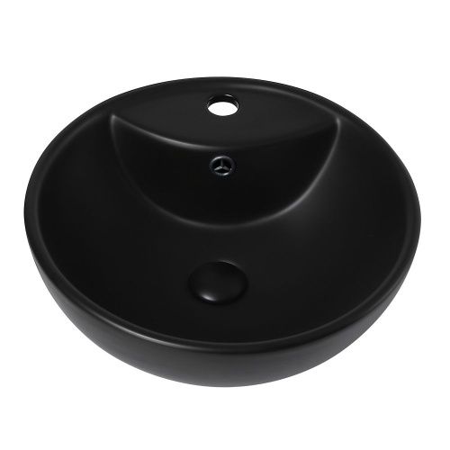 Раковина керамическая Abber BEQUEM AC2101MB 50х50 накладная цвет черный 1 отверстие под смеситель - фото 3