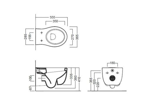 Чаша унитаза подвесная Hatria LE FIABE Y1AC01 цвет белый без сиденья душевой смыв - фото 3