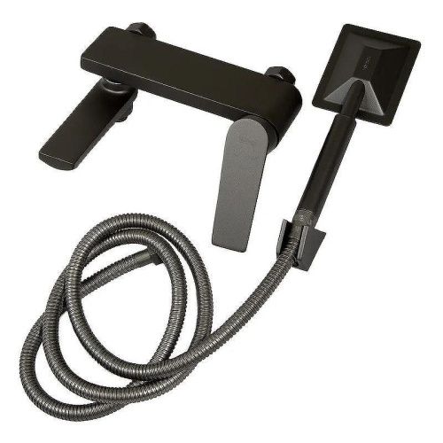 Смеситель для ванны и душа Haiba HB533-3 HB60533-3 настенный серый - фото 2