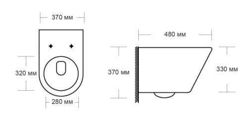 Унитаз подвесной MILLEAU 201 NESS 201 белый с сиденьем микролифт безободковый смыв воронка-водоворот - фото 2