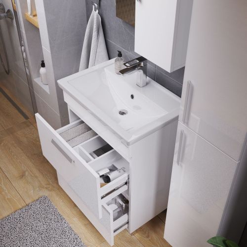 Тумба под раковину Grossman Нео 106028 60х40 напольная цвет белый - фото 5