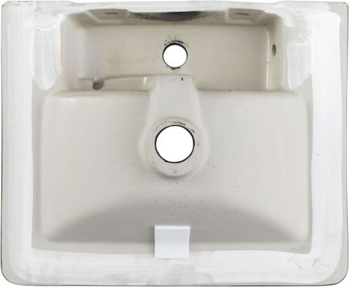 Раковина керамическая Aquanet Ирис 00329246 50х40 полувстраиваемая цвет черный 1 отверстие под смеситель - фото 2