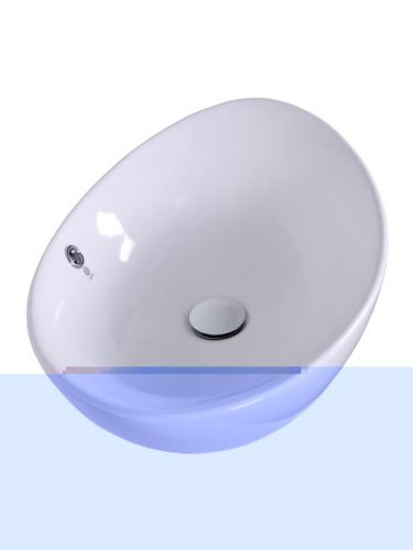 Раковина из сантехнического фарфора Orange B08-585w 60х40 накладная цвет белый - фото 3