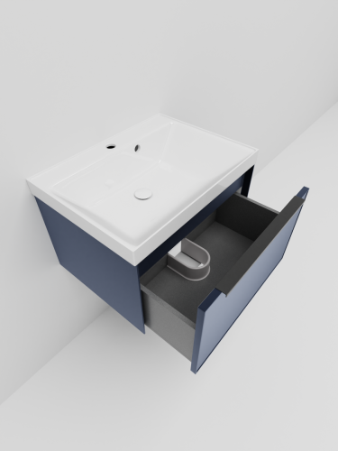 Тумба с раковиной La Fenice SIMPLA NFNC-01-SIM-BG-60-3-60 60х50 подвесная цвет синий - фото 3
