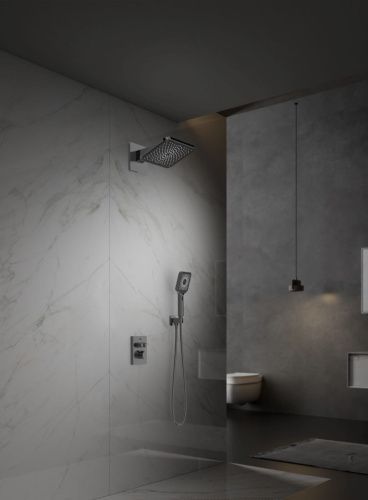 Душевая система Vincea Inspire VSFW-3I21MT4GM встраиваемая в стену цвет вороненая сталь с термостатом