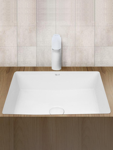 Раковина из сантехнического фаянса WeltWasser WW SK 10000004600 40 см встраиваемая цвет белый 1 отверстие под смеситель - фото 2