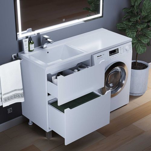 Тумба под раковину Uperwood Tanos 291120333 60х50 напольная цвет белый - фото 5