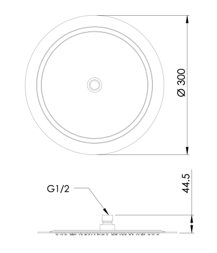 Верхний душ Mariani B14ST00130 30х30 черный - фото 2