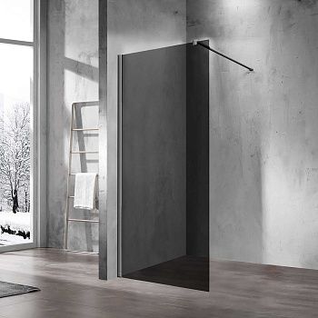 Душевая перегородка Vincea Walk in VSW-1H110CGGM 110х200 стекло тонированное профиль вороненая сталь