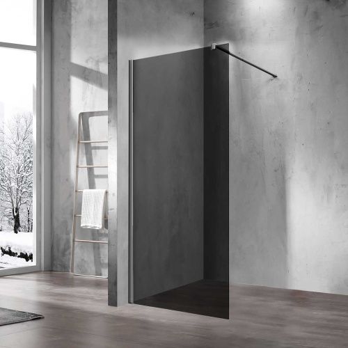 Душевая перегородка Vincea Walk in VSW-1H110CGGM 110х200 стекло тонированное профиль вороненая сталь