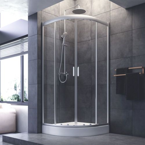 Душевой уголок Am.Pm Gem W90G-401-090WT 90х90 стекло прозрачное профиль хром без поддона