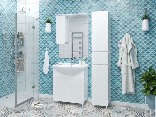 Зеркало-шкаф Misty Чегет П-Чег-02075-01Л 70х100 подвесной цвет белый - фото 5