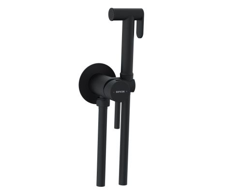 Гигиенический душ со смесителем Sancos Start SC1001MB черный - фото 2