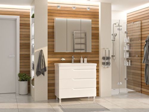 Тумба под раковину Misty Софт П-Соф-01090-0113Я 90х50 напольная цвет белый - фото 5