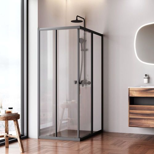 Душевой уголок Am.Pm Sunny W87G-403-12080-BT 120х80 стекло прозрачное профиль черный без поддона