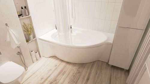 Ванна акриловая 1MarKa Ergonomika 01эрг17511л 175х110 пристенная асимметричная без каркаса - фото 4