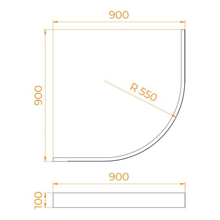 Экран фронтальный для поддона RGW 16232110-99