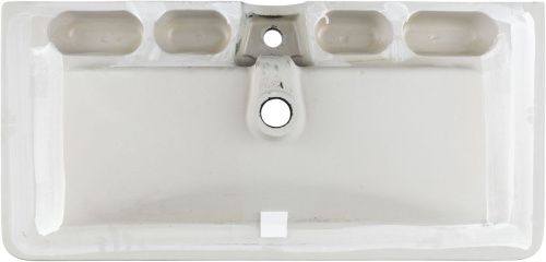 Раковина керамическая Aquanet Ирис 00329251 105х47 полувстраиваемая цвет черный 1 отверстие под смеситель - фото 2