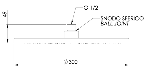 Верхний душ Remer 359MM30BGX 30х30 золото - фото 3