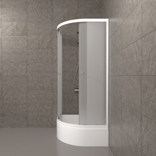 Душевой уголок Тритон Стандарт Щ0000063057 90х90 стекло матовое профиль белый с поддоном - фото 5