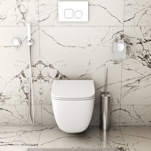 Унитаз подвесной Grossman Торнадо GR-4497SQC белый с сиденьем микролифт безободковый смыв торнадо - фото 3