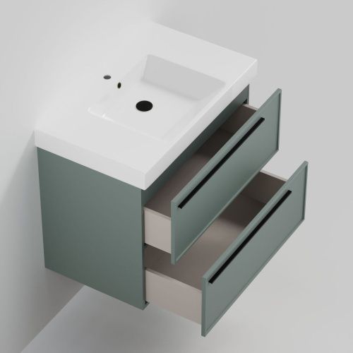 Тумба с раковиной La Fenice Elba TWIN NFNC-01-ELB-G-80-2-3-80 80х50 подвесная цвет серый - фото 2