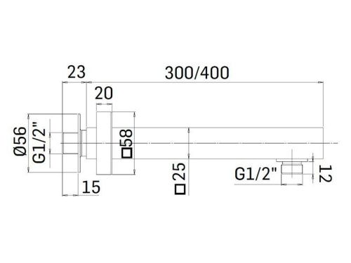 Держатель для душа Mamoli Euclide 345L40K черный - фото 2