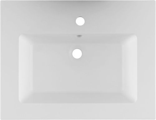 Раковина из искусственного камня Aquanet Текла 00328984 60х50 полувстраиваемая цвет белый 1 отверстие под смеситель - фото 4