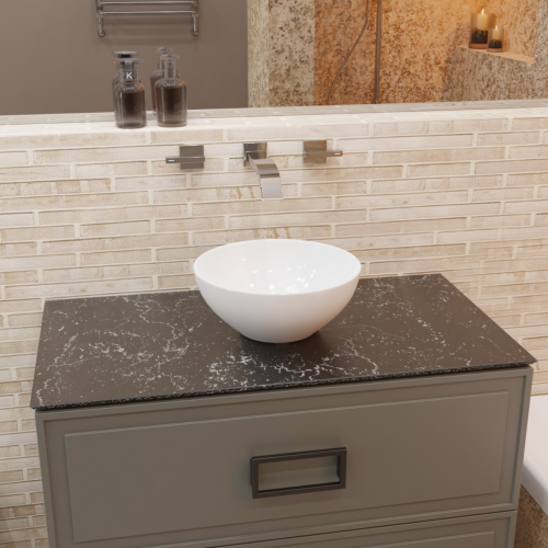 Раковина из сантехнического фаянса CHARUS TORRE BIANCA 700-013W 30х30 накладная цвет белый без отверстий под смеситель - фото 3