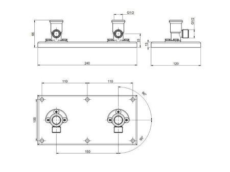 Встраиваемая часть для смесителя Fima Carlo Frattini F2463