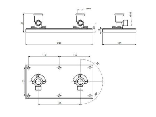 Встраиваемая часть для смесителя Fima Carlo Frattini F2463 - фото 2