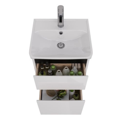 Тумба под раковину LeMark Combi LM03C45T-black 40х30 напольная цвет белый - фото 3