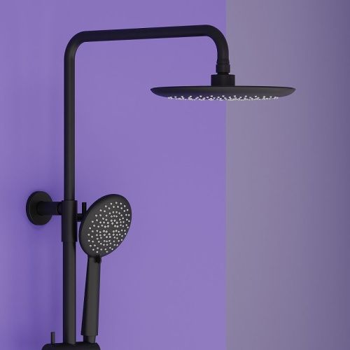 Душевая стойка Sancos Game SC3001MB настенная цвет черный с термостатом - фото 4