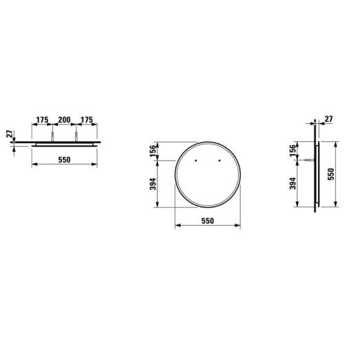 Зеркало Laufen Frame 4.4743.0.900.144.1 60х60 подвесное - фото 2