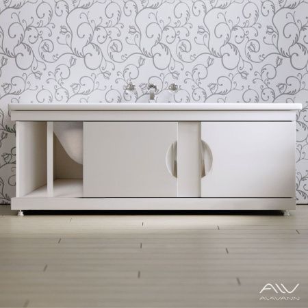 Экран под ванну Alavann Monaco 150 см ALV0262001 фронтальный МДФ раздвижной белый
