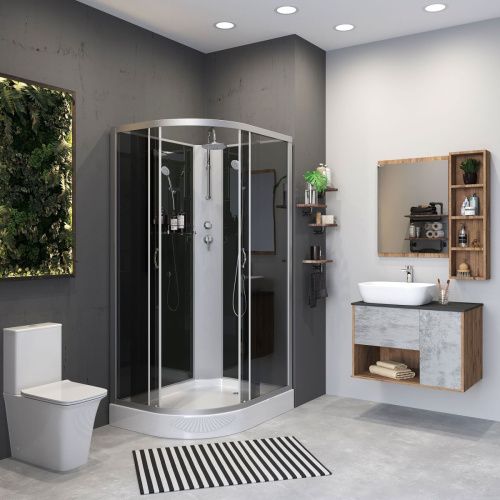 Душевая кабина Niagara Classic 35121433RBKT 120х80 асимметричная без крыши ориентация правая - фото 3