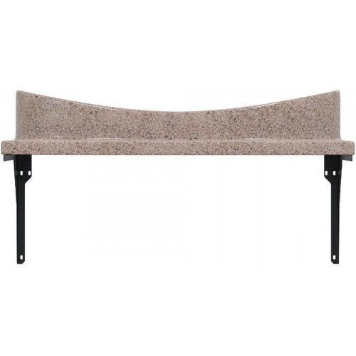 Раковина из искусственного камня СанТа 900142 70х50 подвесная цвет коричневый 1 отверстие под смеситель - фото 3