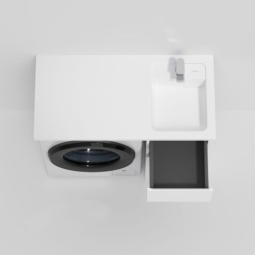 Раковина из искусственного камня Am.Pm X-Joy M85AWPR1001WG 100х50 встраиваемая цвет белый 1 отверстие под смеситель - фото 5