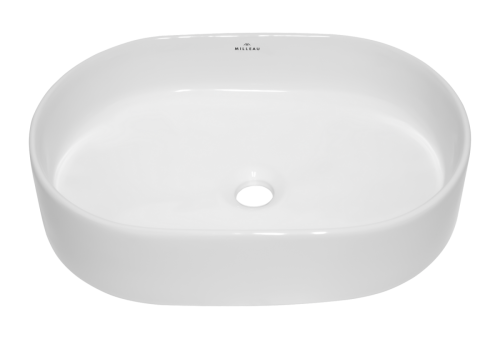 Раковина мебельная из сантехнического фарфора Milleau Nuage MU0055B-GW 50 MU0055B-GW 50х40 накладная цвет белый - фото 2