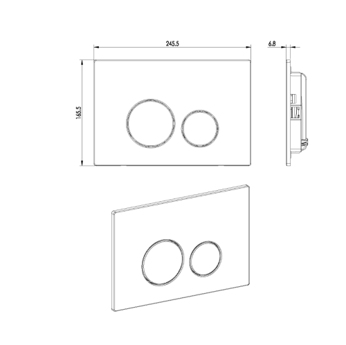 Клавиша смыва механическая Boheme 649-GM цвет черный - фото 2