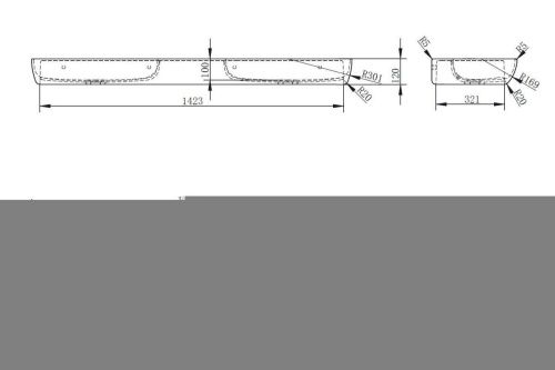 Раковина из полиэфирной смолы Abber KRISTALL AT2807Rubin 150х40 подвесная цвет красный без отверстий под смеситель - фото 3